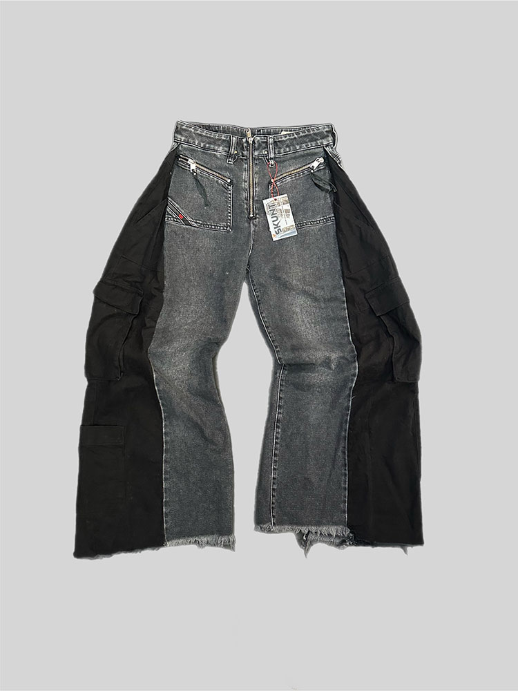 Cargo Utility Pocket denim panel reworked upcycled jeans Australia