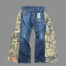 Real Tree camo panel reworked denim jeans