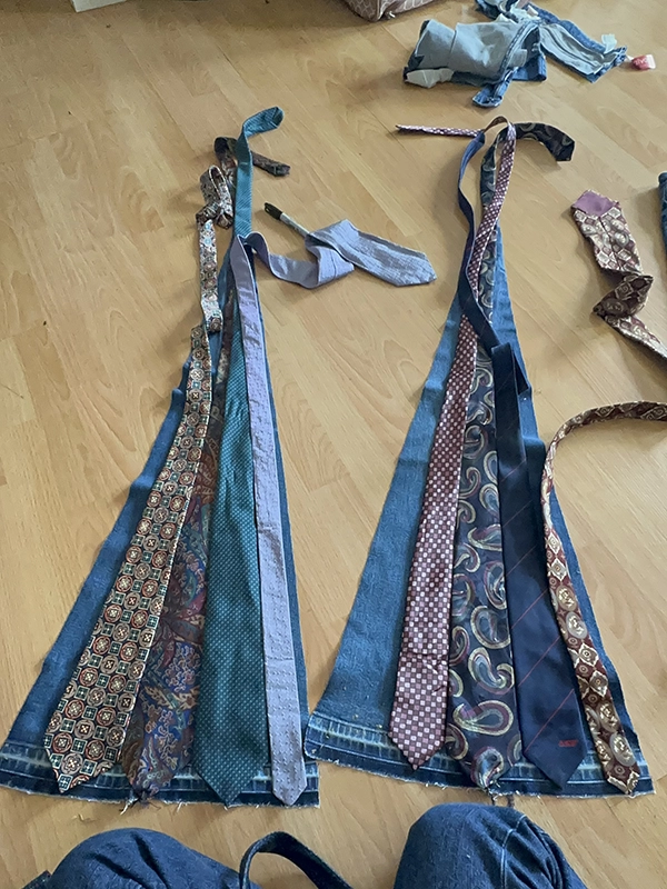 reworked Denim Neck Tie Jeans reworked Denim Neck Tie Jeans