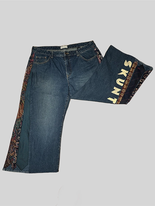 Skunt Custom Mens Reworked Denim Jeans Skunt Custom Mens Reworked Denim Jeans